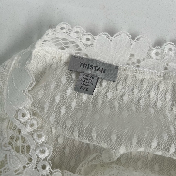 Lace mock tee top with camisole slip - Picture 6 of 8